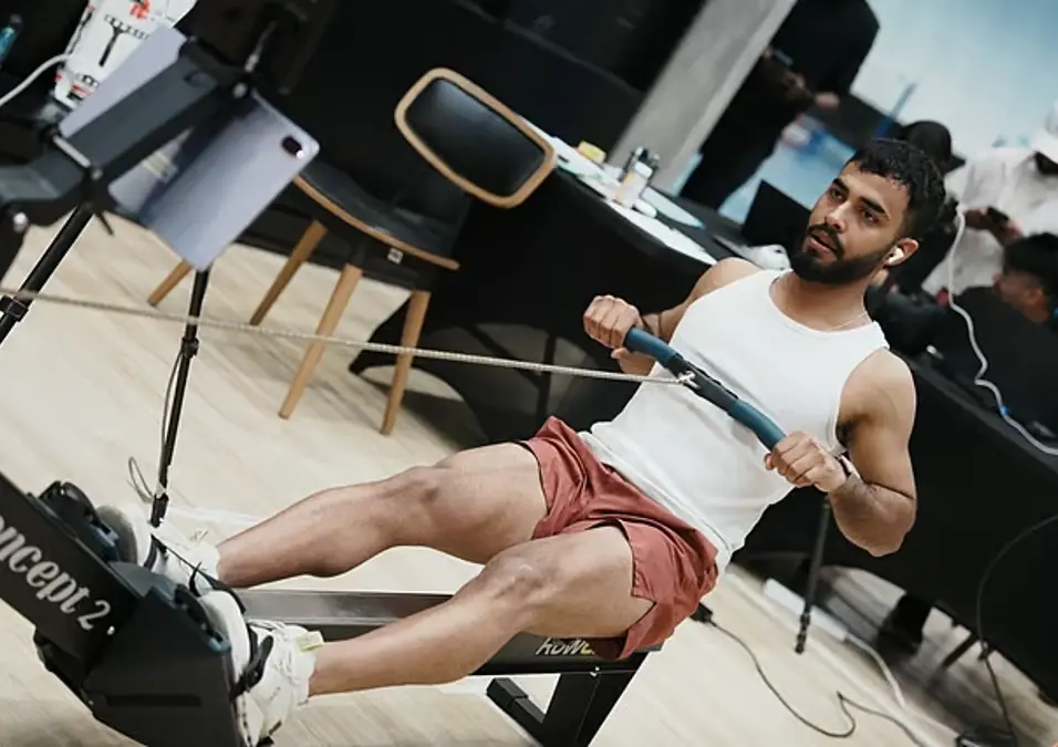 man exercising