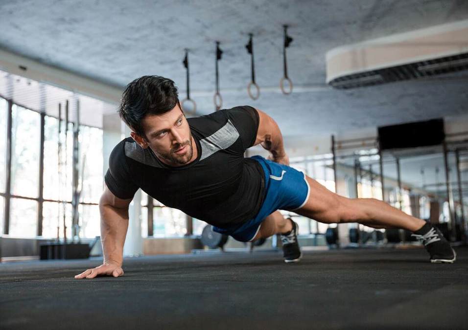 man exercising