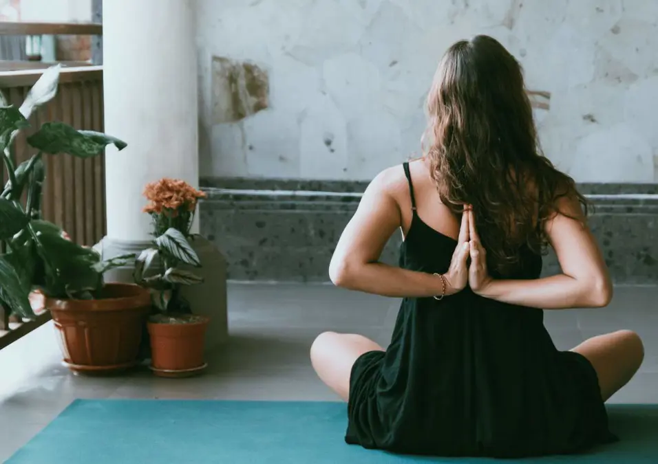 girl practicing yoga