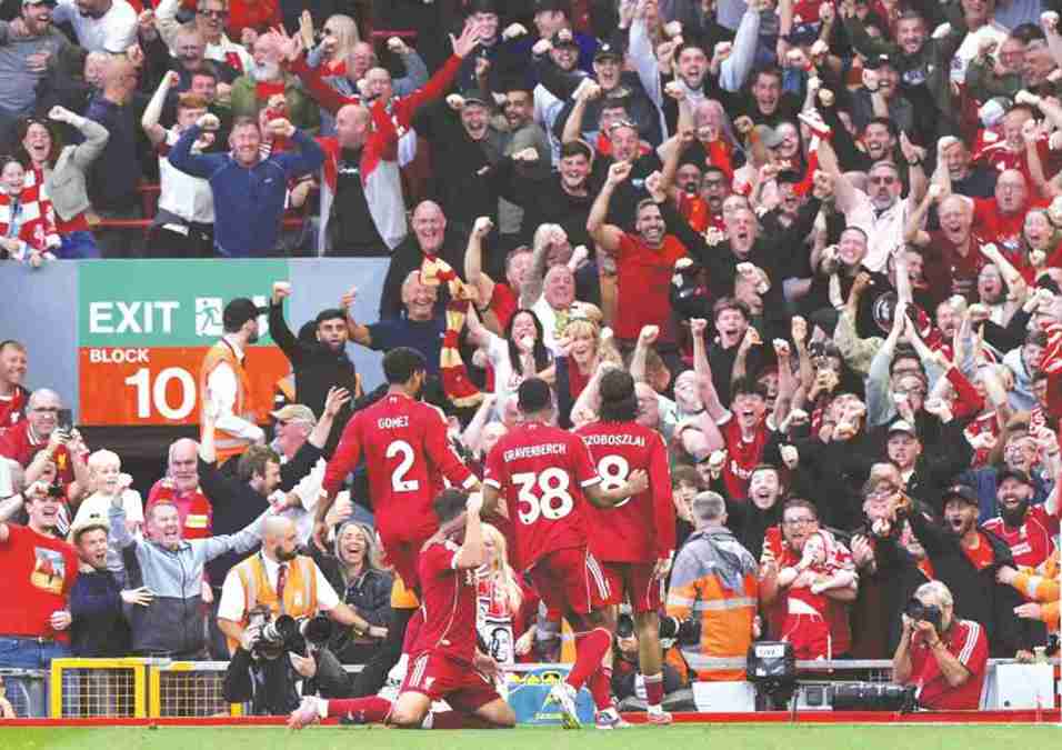 ليفربول يواصل الصدارة وسيتي يتعثر أمام برايتون