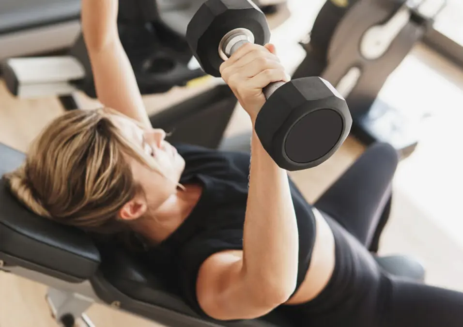 Girl exercising