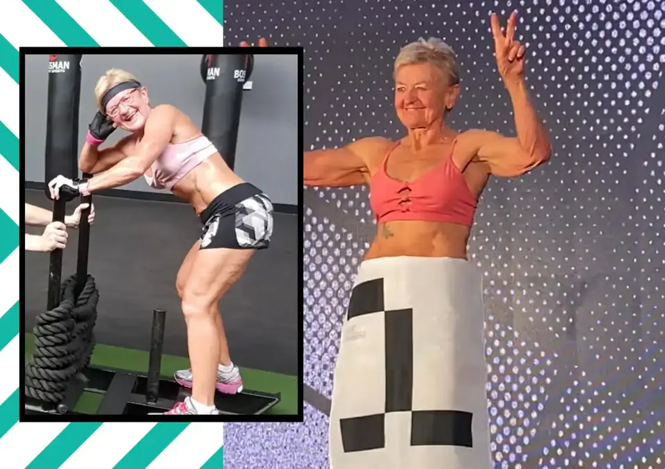 old woman exercising