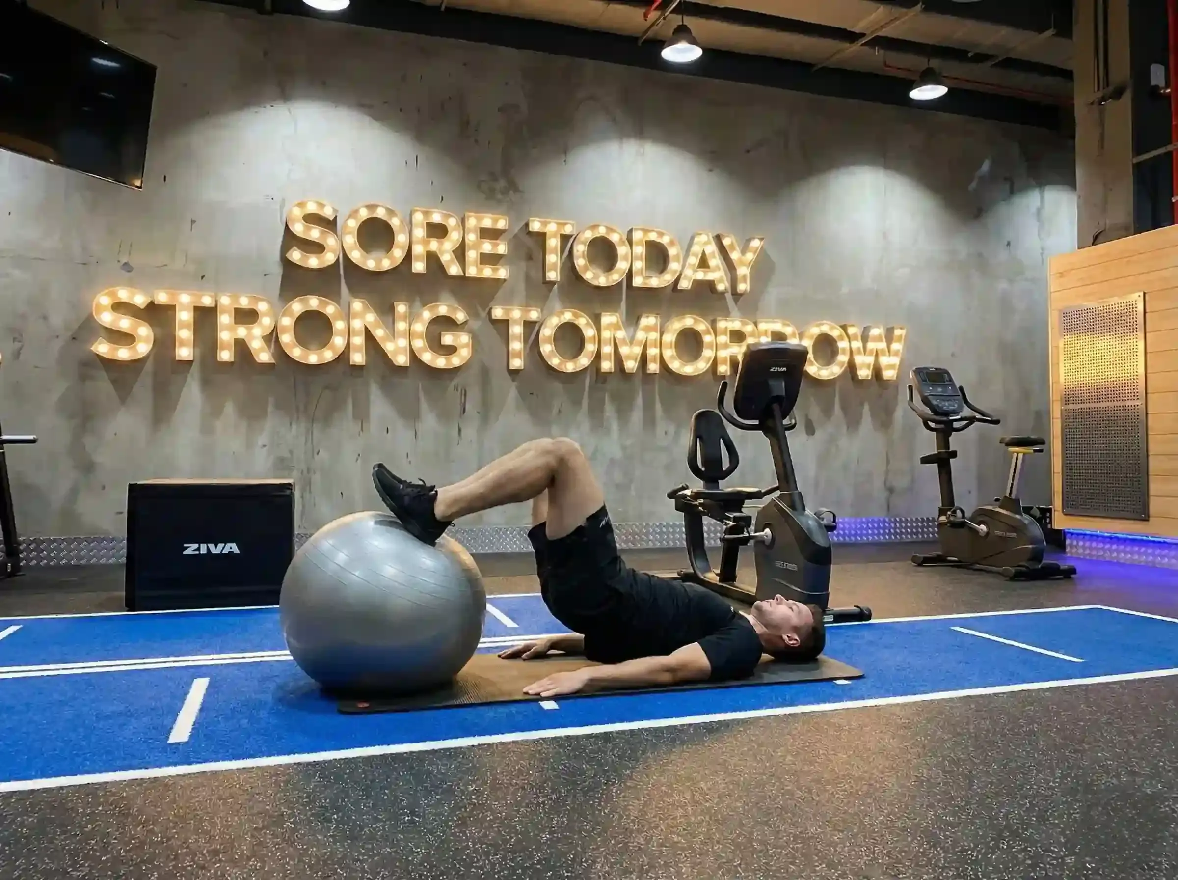 Exercise Ball Leg Curl