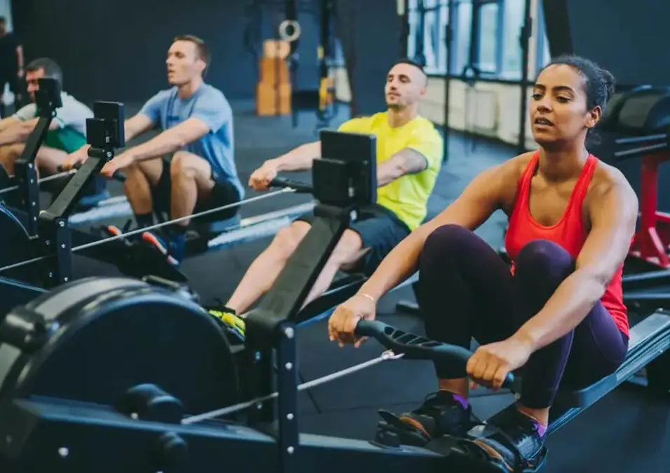 people exercising