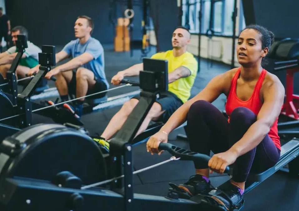 people exercising
