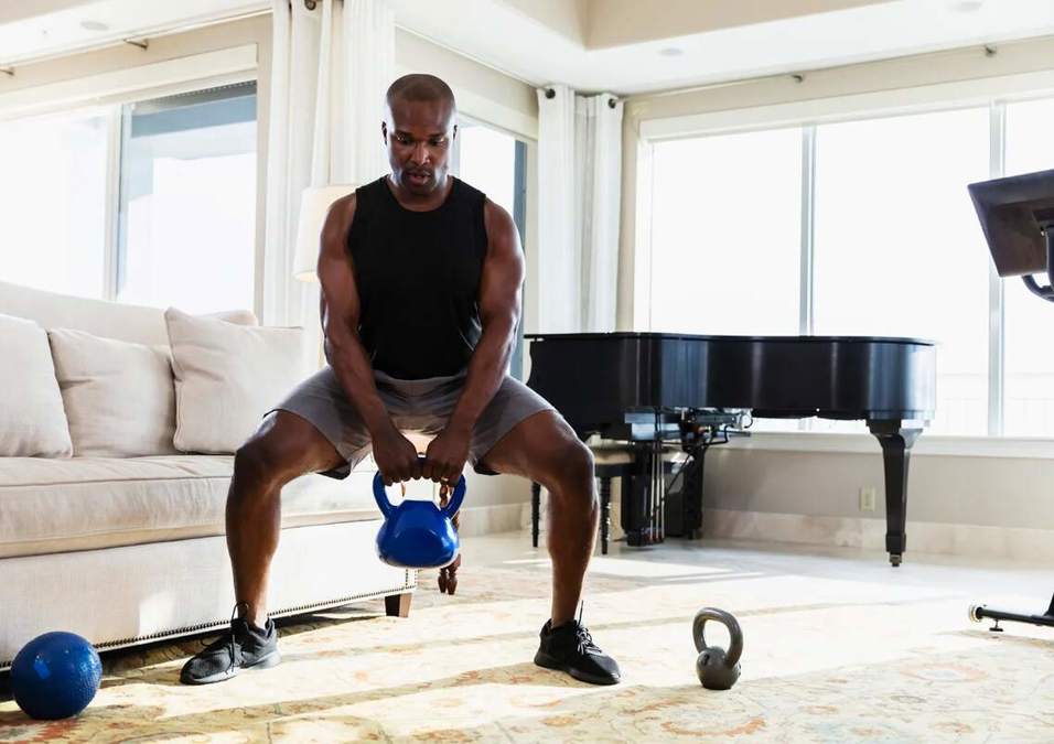 man exercising