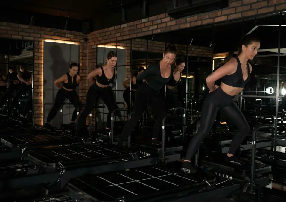 Girls exercising