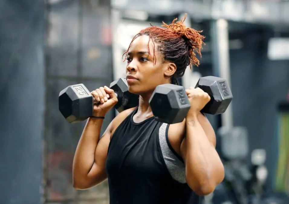 Girl exercising