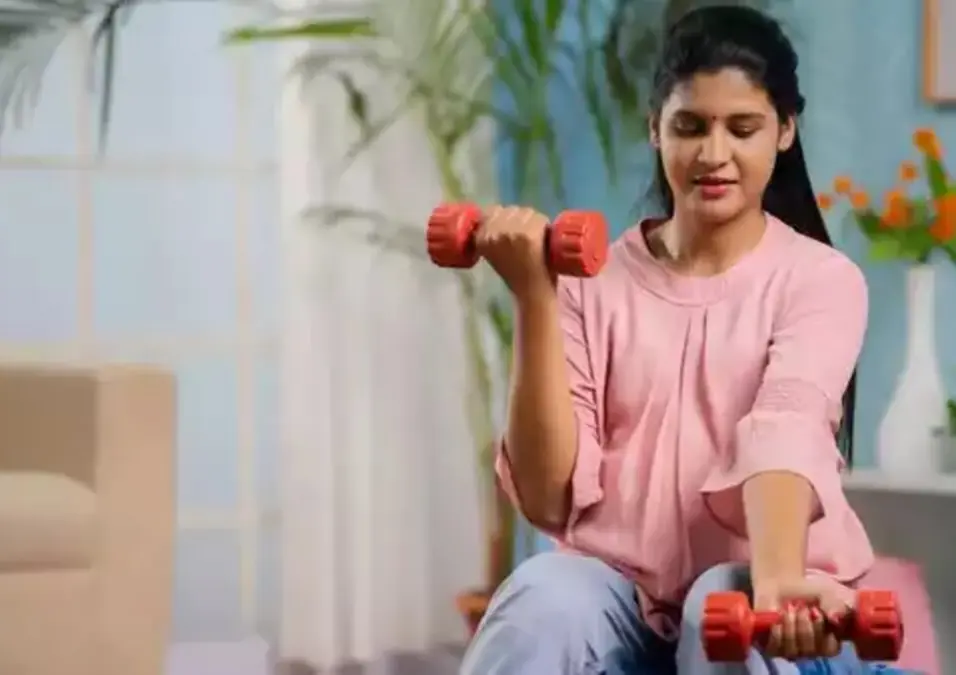 Girl exercising