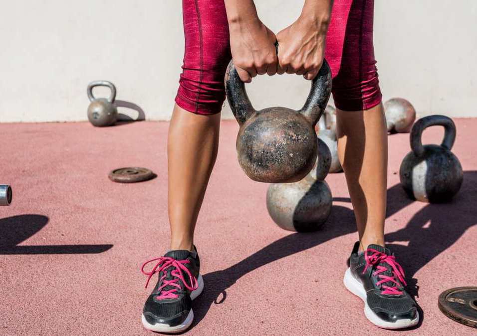 Girl exercising
