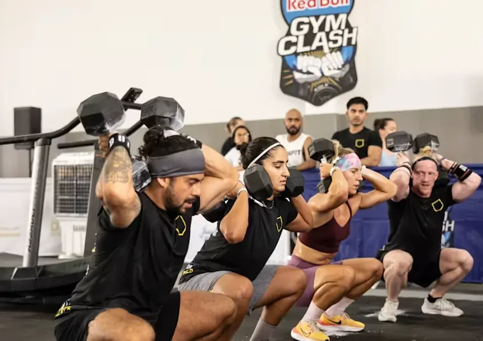 people exercising