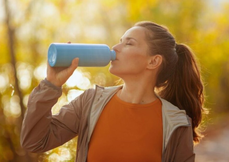 Girl drinking water