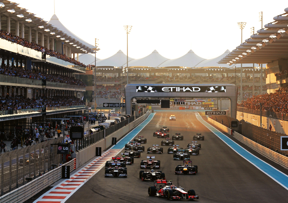 Cars racing