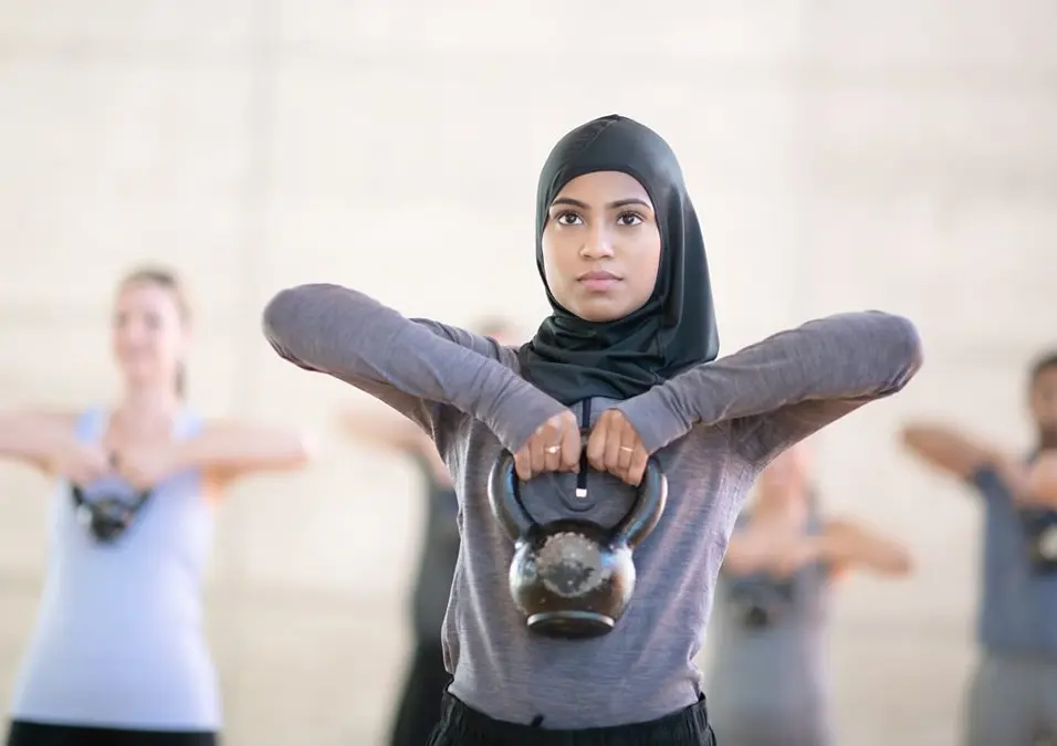 Girl exercising