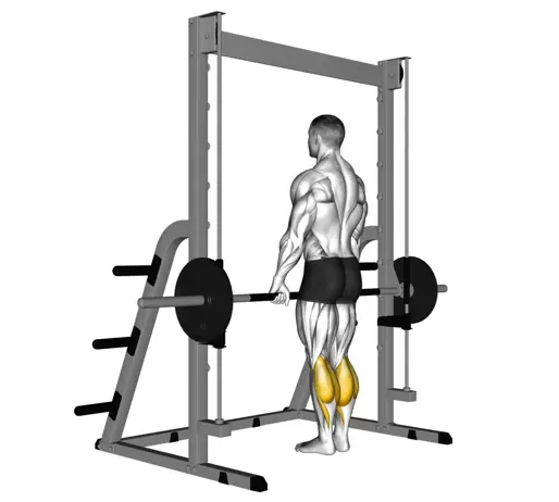 Smith Standing Leg Calf Raise Thumb