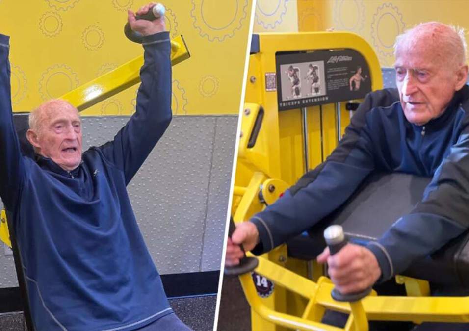 David Scott, 95, works out at Planet Fitness in Dover