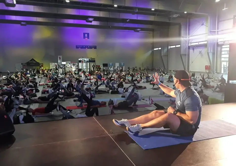 people exercising