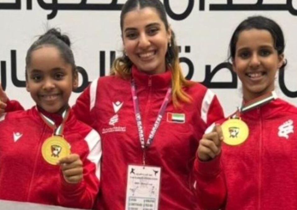 22 ميدالية لبطلات الكاراتيه بالشارقة