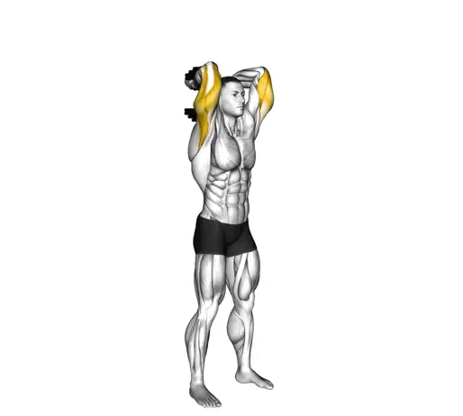 Dumbbell Standing Triceps Extension Thumb