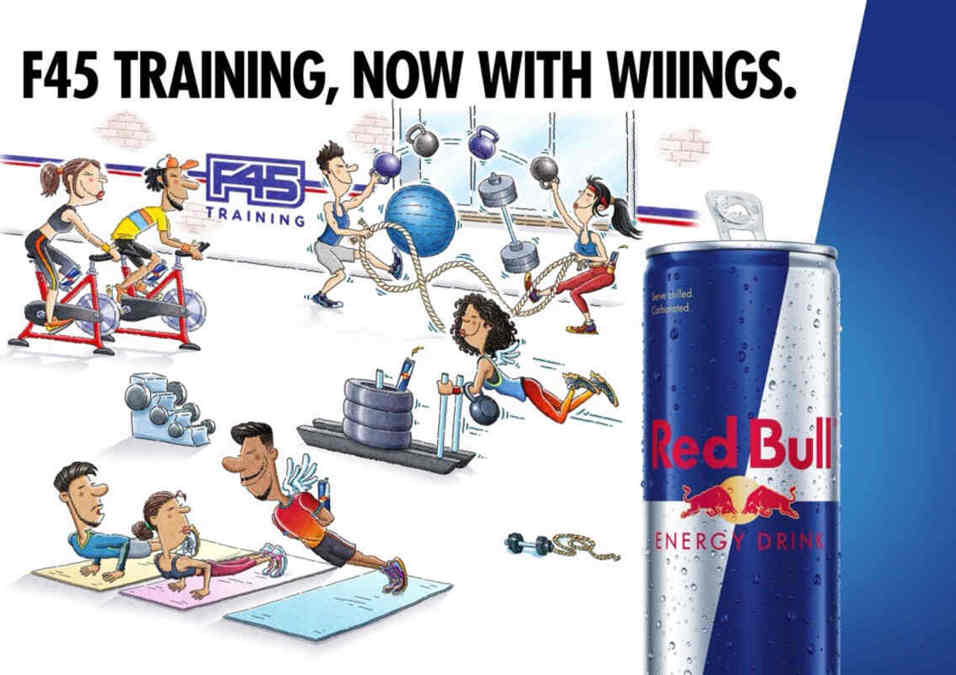 F45 Teams with Red Bull