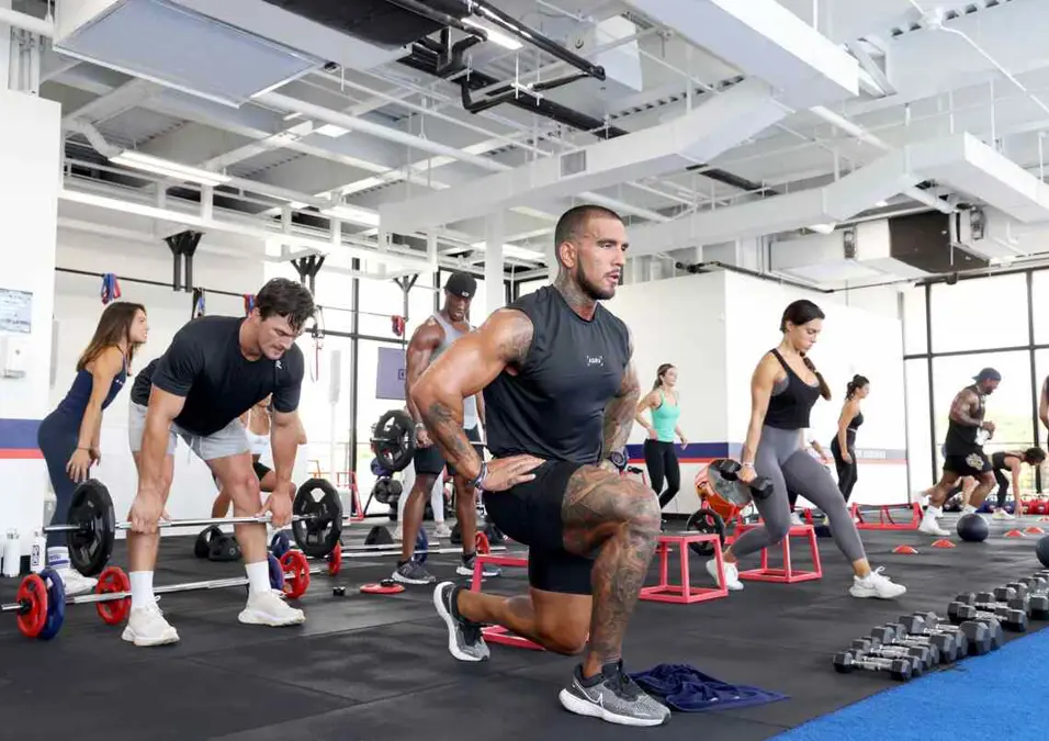 people exercising