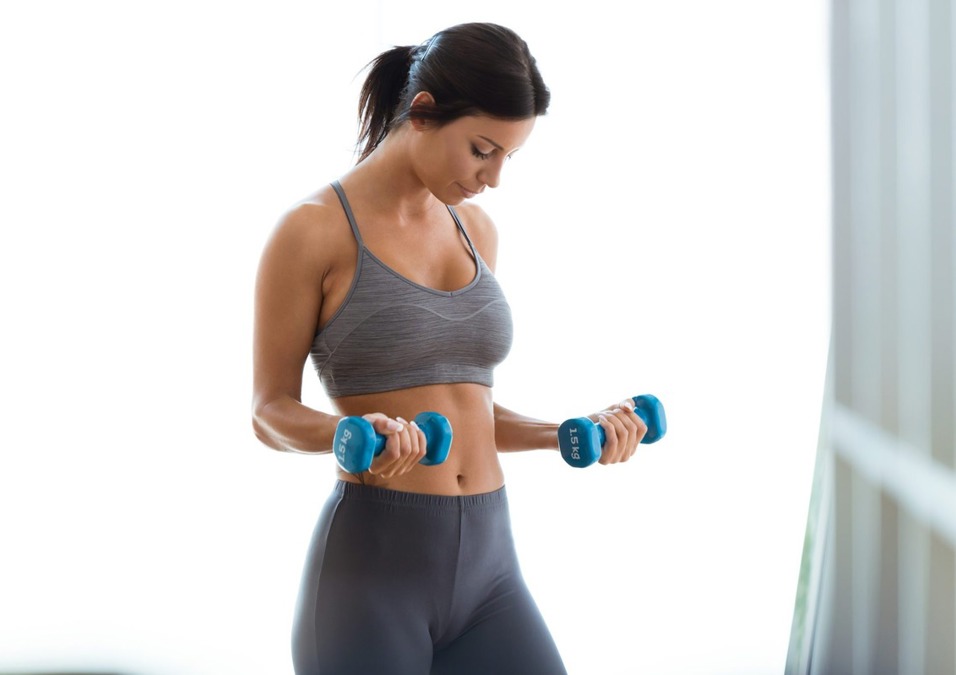 Girl exercising