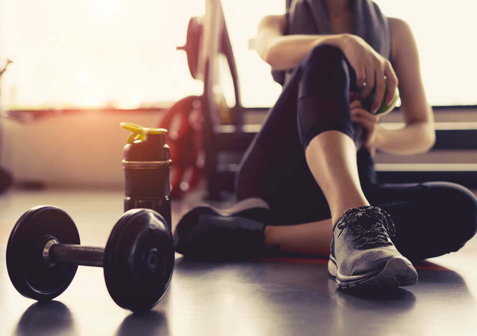 Girl exercising