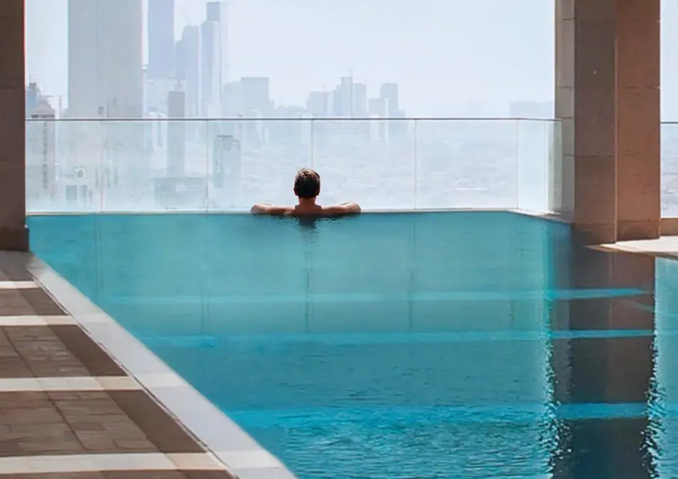 Man in the pool