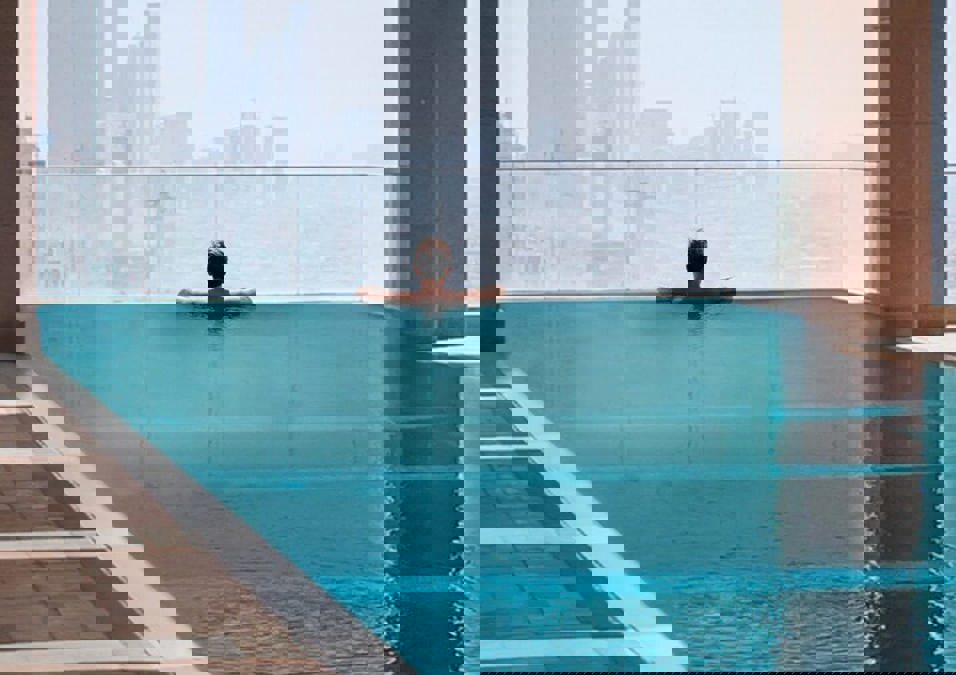 Man in the pool