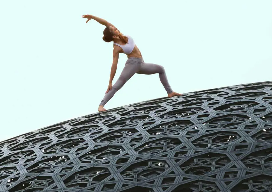 girl practicing yoga