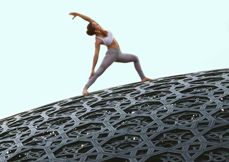 girl practicing yoga