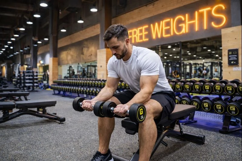 Dumbbell Seated Palms Up Wrist Curl