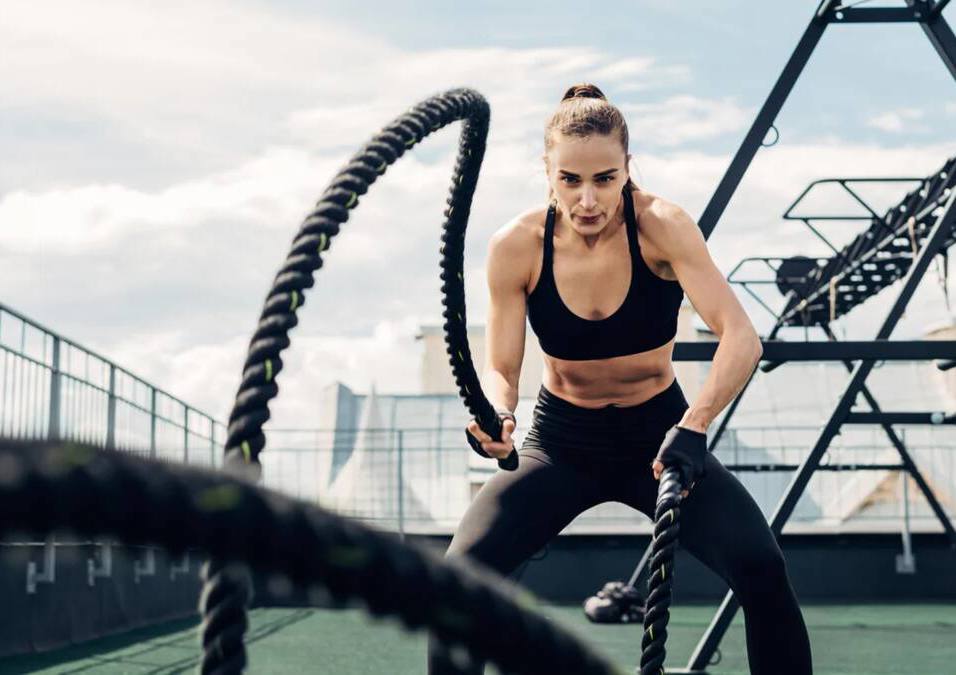 Girl exercising