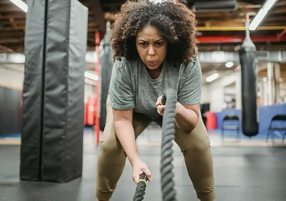 Girl exercising