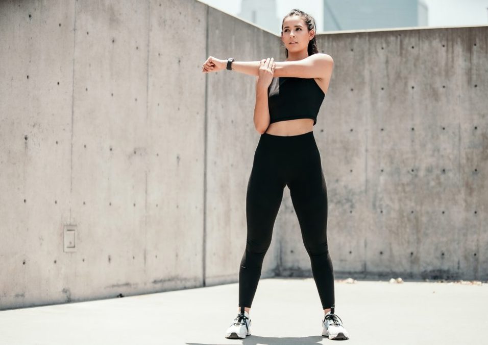 Girl exercising