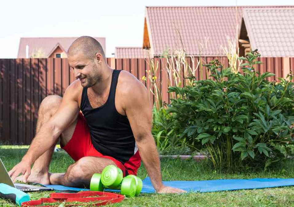 man exercising