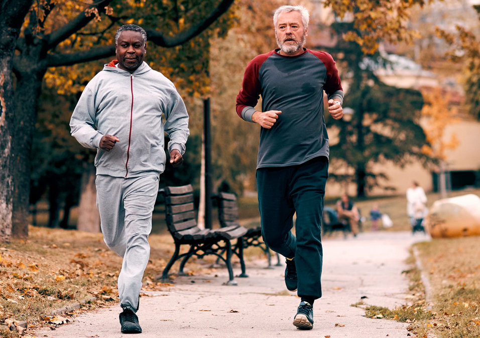 old men exercising