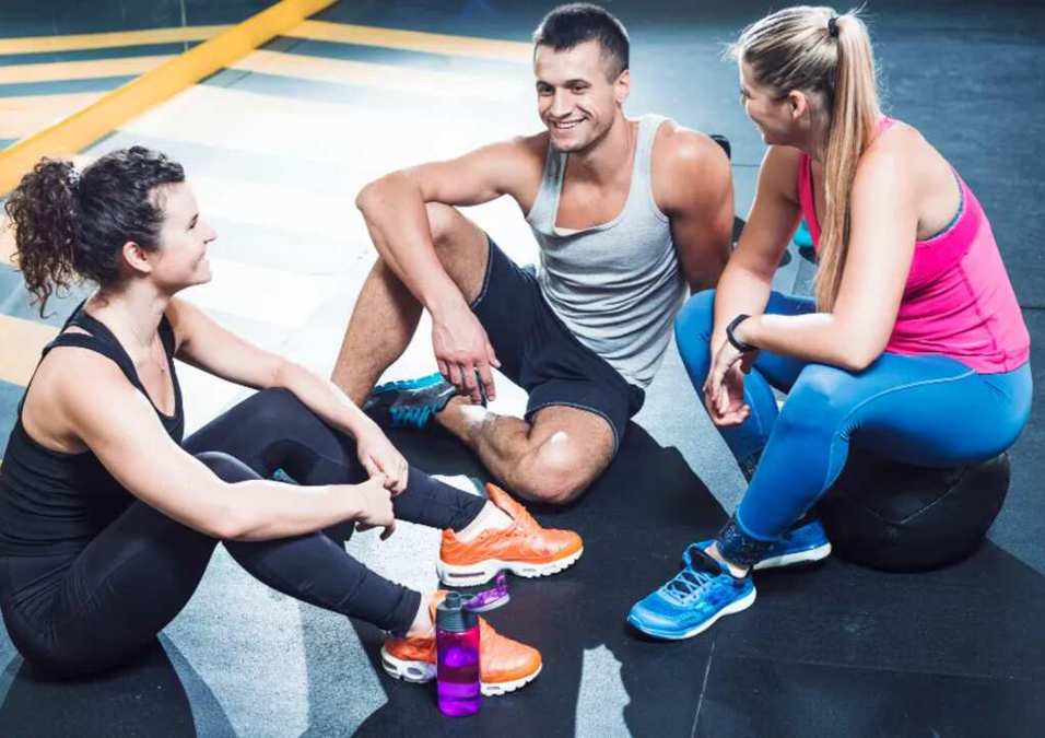 people exercising