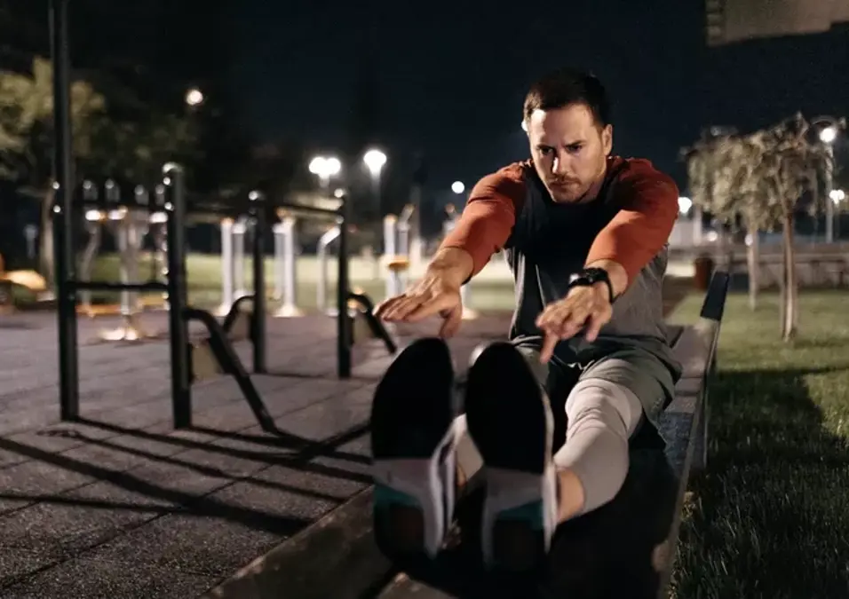 man exercising