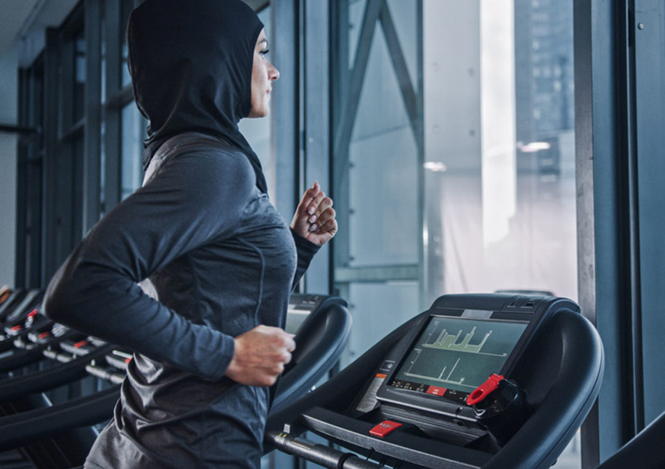 Girl exercising