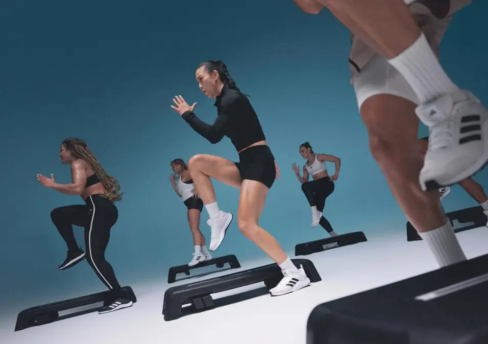 Girls exercising