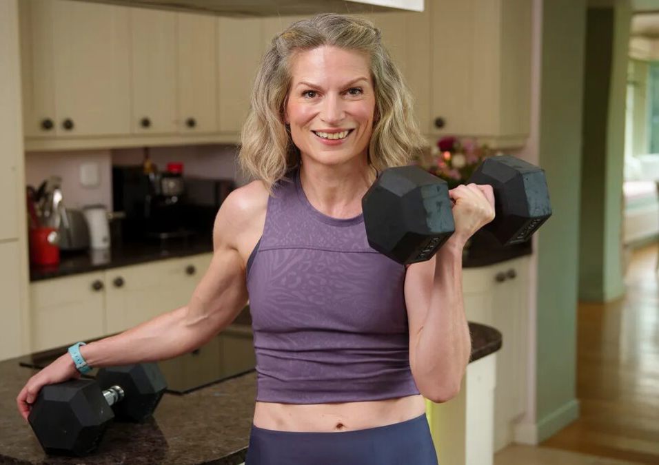 Girl exercising