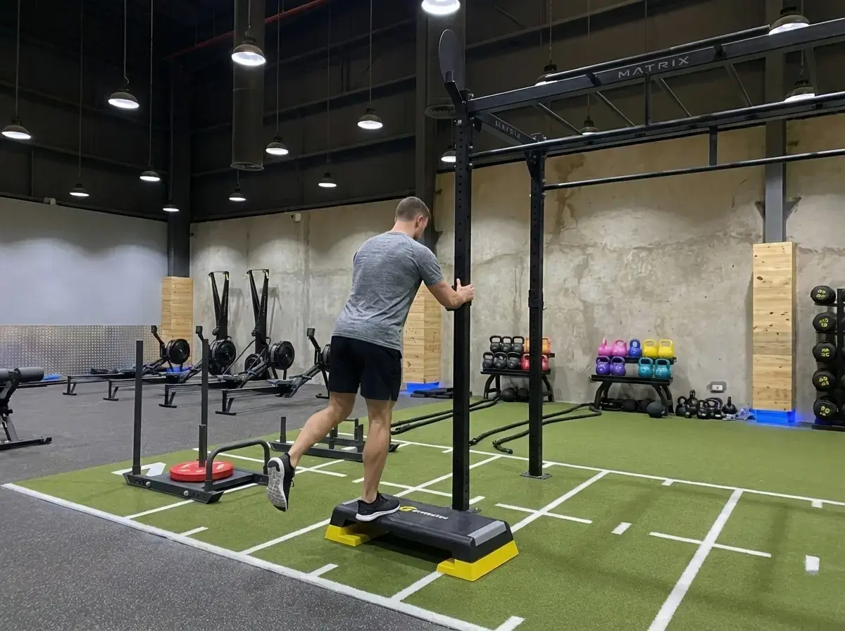 Single Leg Calf Raise Off Step