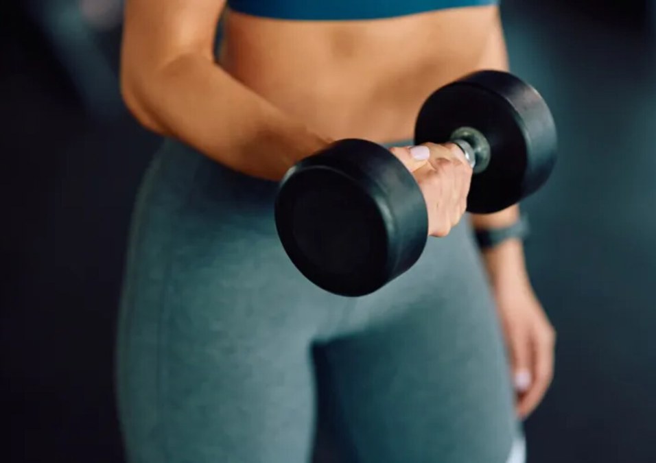 Girl exercising