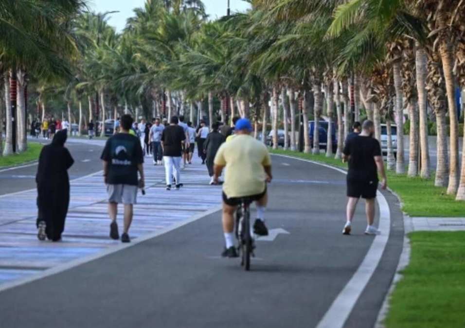 People walking in the public park