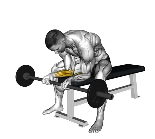 Barbell Wrist Curl Thumb